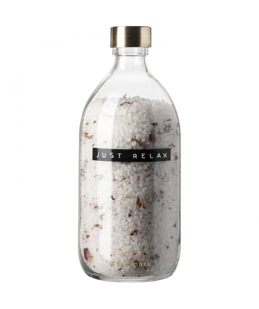 Accessoires de salle de bain - Sel de bain WELLmark Just Relax de 500 ml de - parfum roses | PRINTECOM