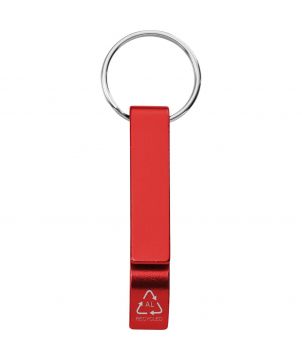 Porte-clés ouvre-bouteille et canette en aluminium recyclé personnalisé Tao Porte-clés publicitaire