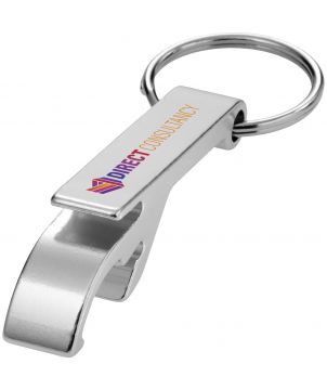 Porte-clés ouvre-bouteille et canette en aluminium recyclé personnalisé Tao Porte-clés publicitaire