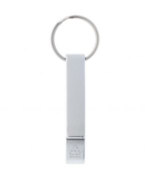 Porte-clés ouvre-bouteille et canette en aluminium recyclé personnalisé Tao Porte-clés publicitaire
