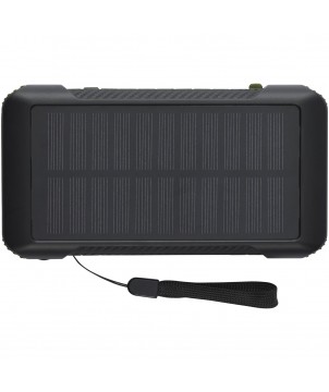 Chargeurs et Batteries - Batterie de secours Soldy solaire à dynamo en plastique recyclé RCS de 10 000 mAh | PRINTECOM