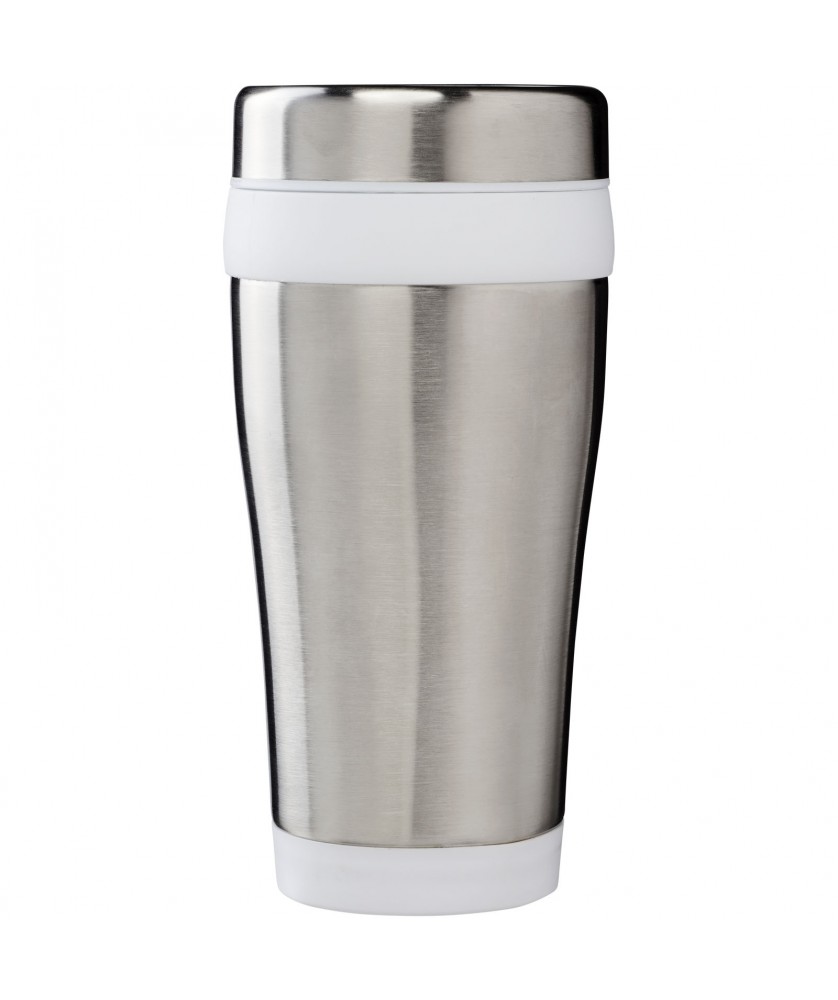 Mugs isothermes - Gobelet avec isolation Elwood de 410 ml en acier inoxydable recyclé certifié RCS | PRINTECOM