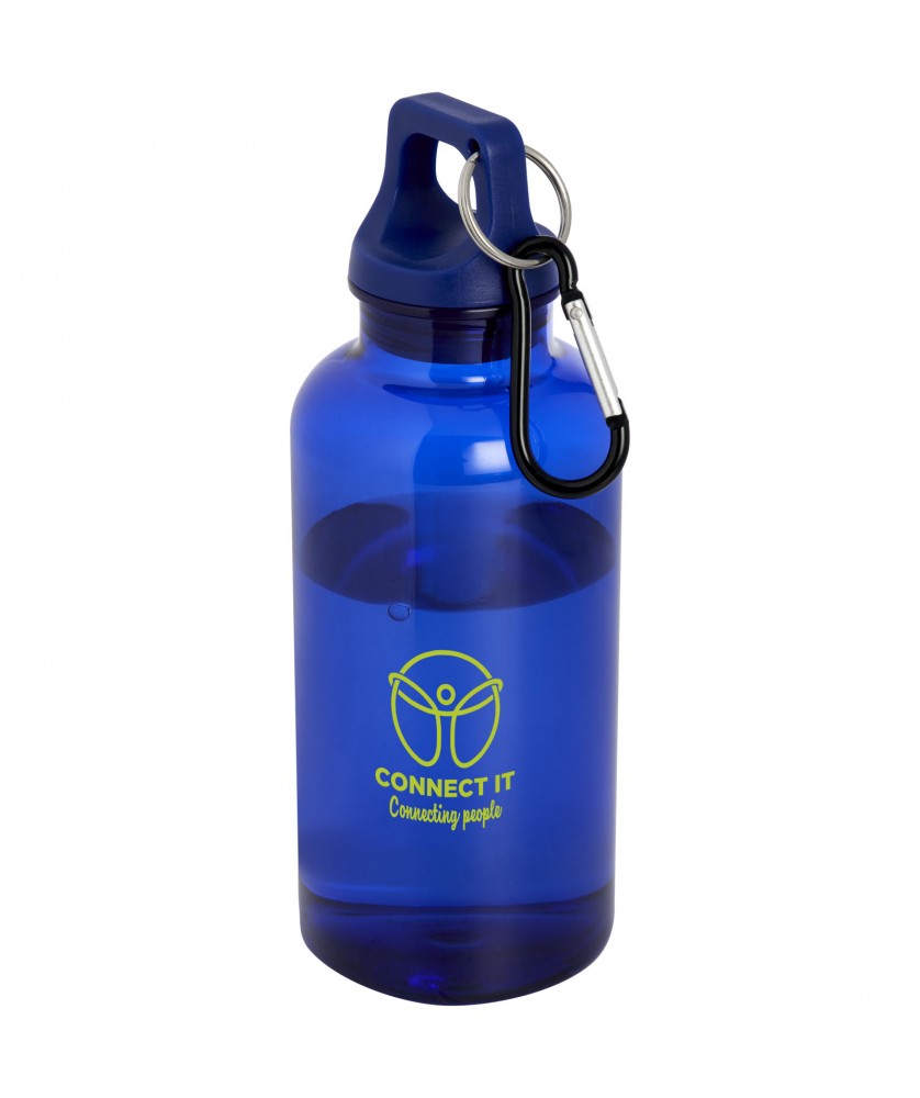 Bouteilles et gourdes - Bouteille d'eau Oregon de 400 ml en plastique recyclé avec mousqueton | PRINTECOM