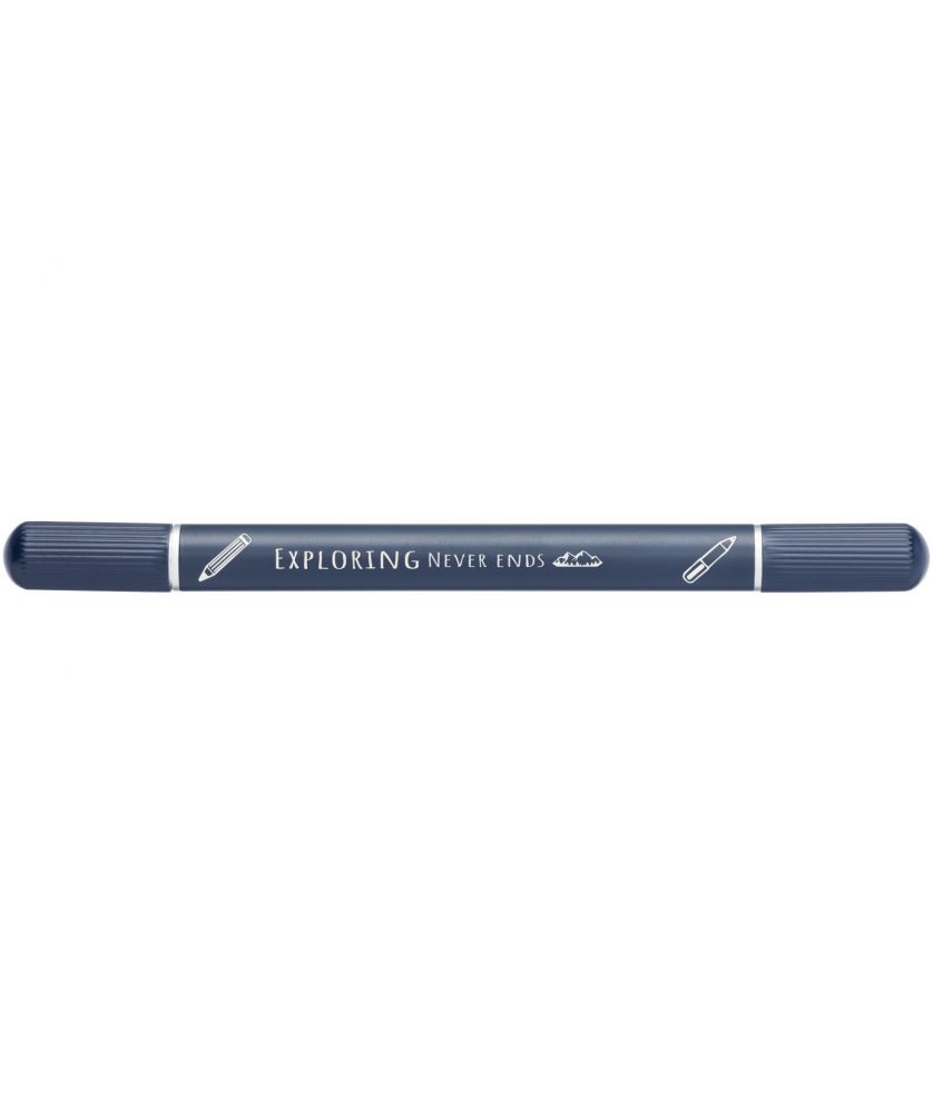 Ensemble carnet et stylo en polyester recyclé RCS personnalisé Skribo