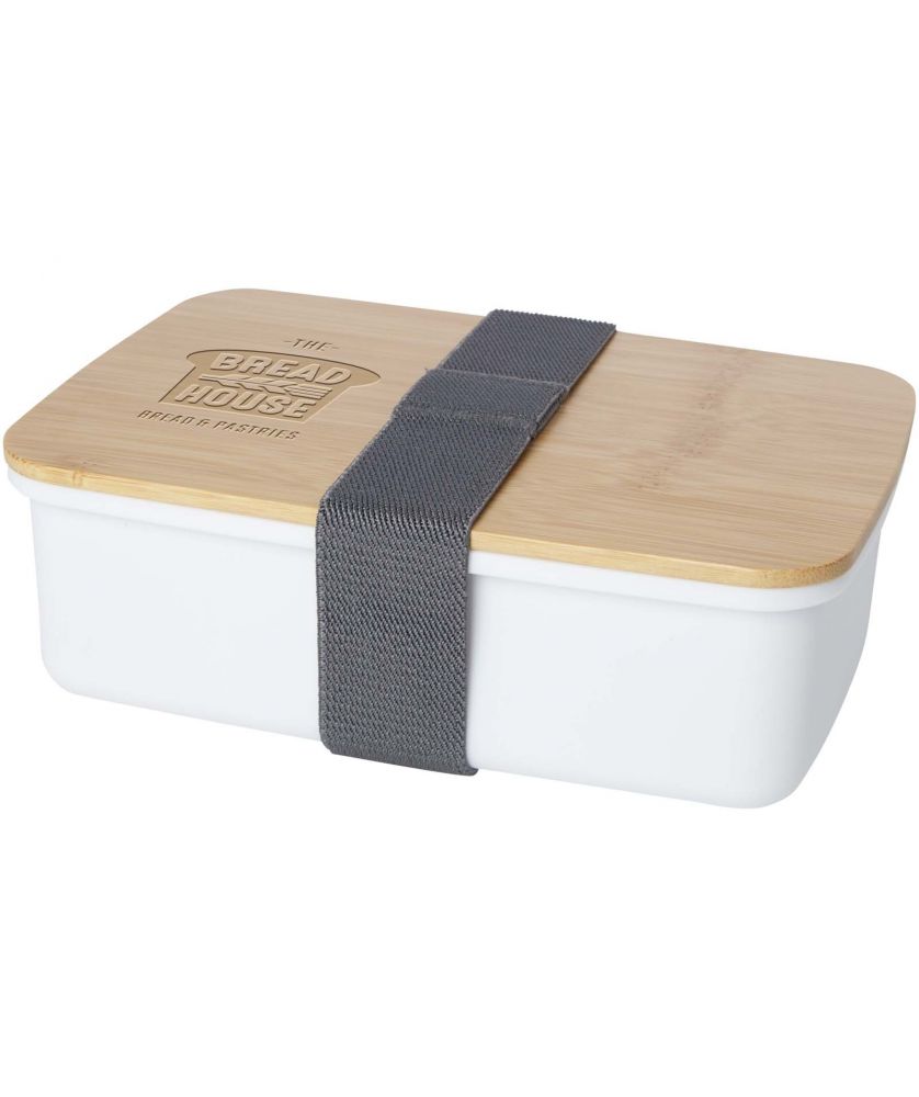 Boîte repas en plastique recyclé 750 ml personnalisée Mangi Vaisselle publicitaire