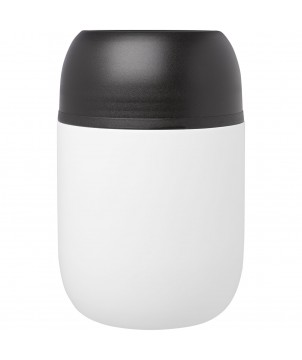 Vaisselle - Boîte-repas Supo en acier inoxydable recyclé à double paroi de 480 ml avec cuillère pliable | PRINTECOM