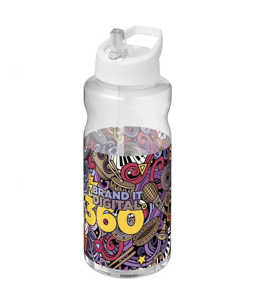 Bouteille de sport personnalisée 1 L H2O Active Big Base bec verseur Gourdes de sport publicitaire