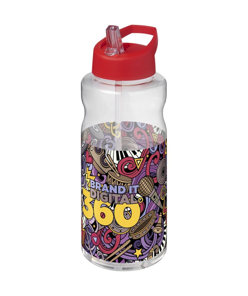 Bouteille de sport personnalisée 1 L H2O Active Big Base bec verseur Gourdes de sport publicitaire
