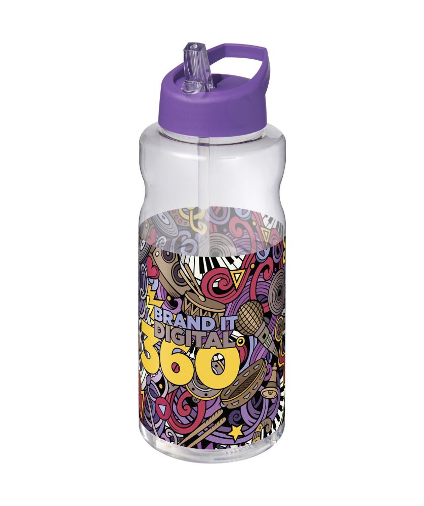 Bouteille de sport personnalisée 1 L H2O Active Big Base bec verseur Gourdes de sport publicitaire