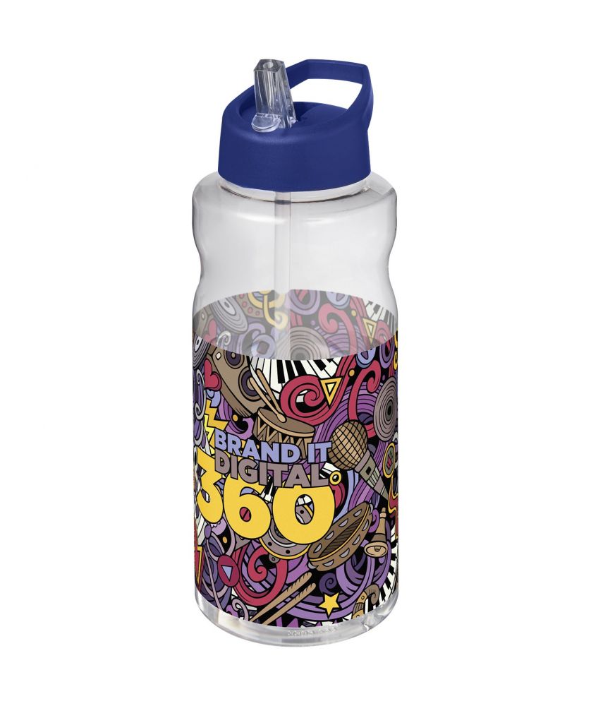 Bouteille de sport personnalisée 1 L H2O Active Big Base bec verseur Gourdes de sport publicitaire