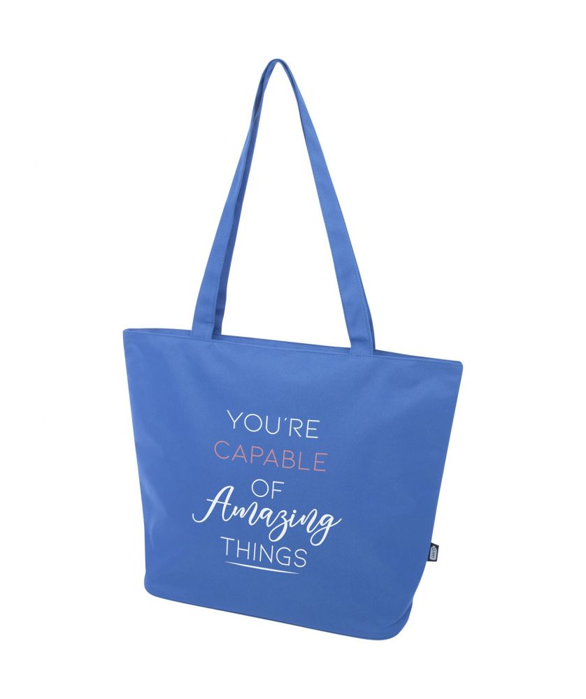Sac shopping recyclé GRS personnalisé zippé 20 L Panama Sacs Shopping et Tote Bags publicitaire