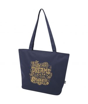 Sac shopping recyclé GRS personnalisé zippé 20 L Panama Sacs Shopping et Tote Bags publicitaire