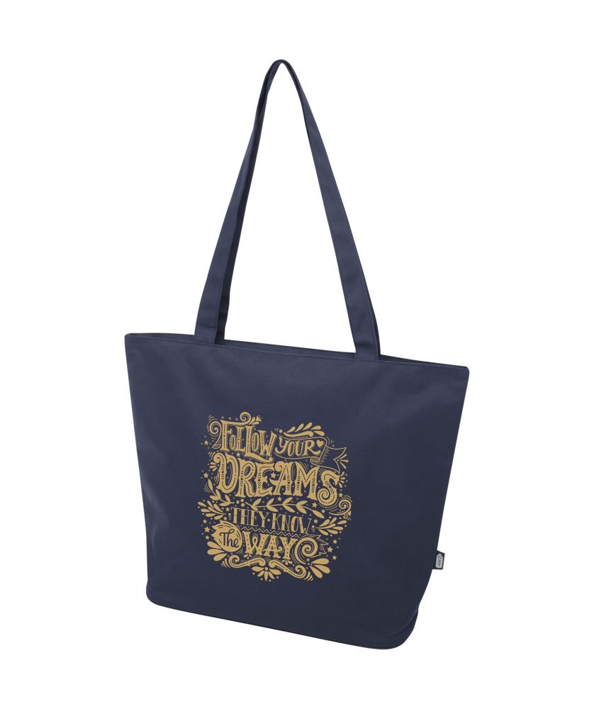 Sac shopping recyclé GRS personnalisé zippé 20 L Panama Sacs Shopping et Tote Bags publicitaire