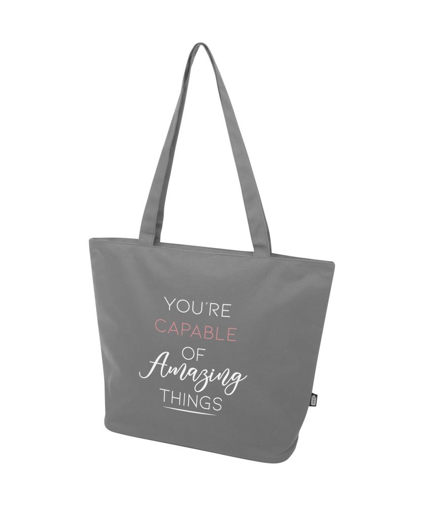 Sac shopping recyclé GRS personnalisé zippé 20 L Panama