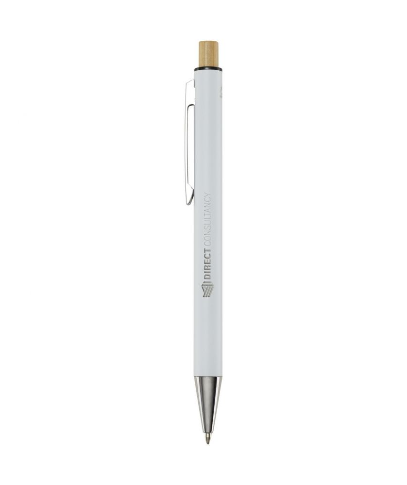 Stylo bille Cyrus en aluminium recyclé personnalisé (encre bleue) Stylos publicitaire