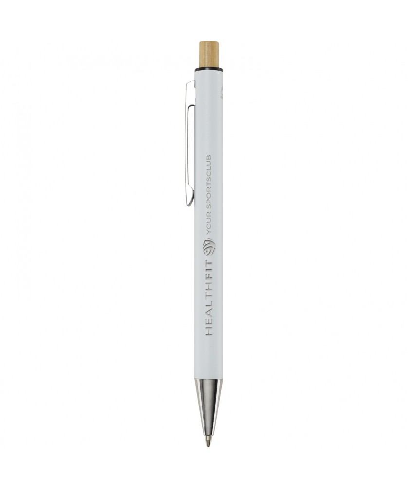 Stylos - Stylo bille en aluminium recyclé Cyrus (encre noire) | PRINTECOM