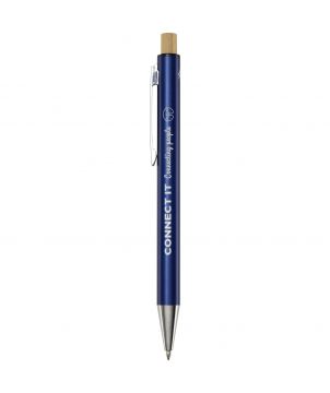 Stylo bille Cyrus en aluminium recyclé personnalisé (encre noire) Stylos publicitaire