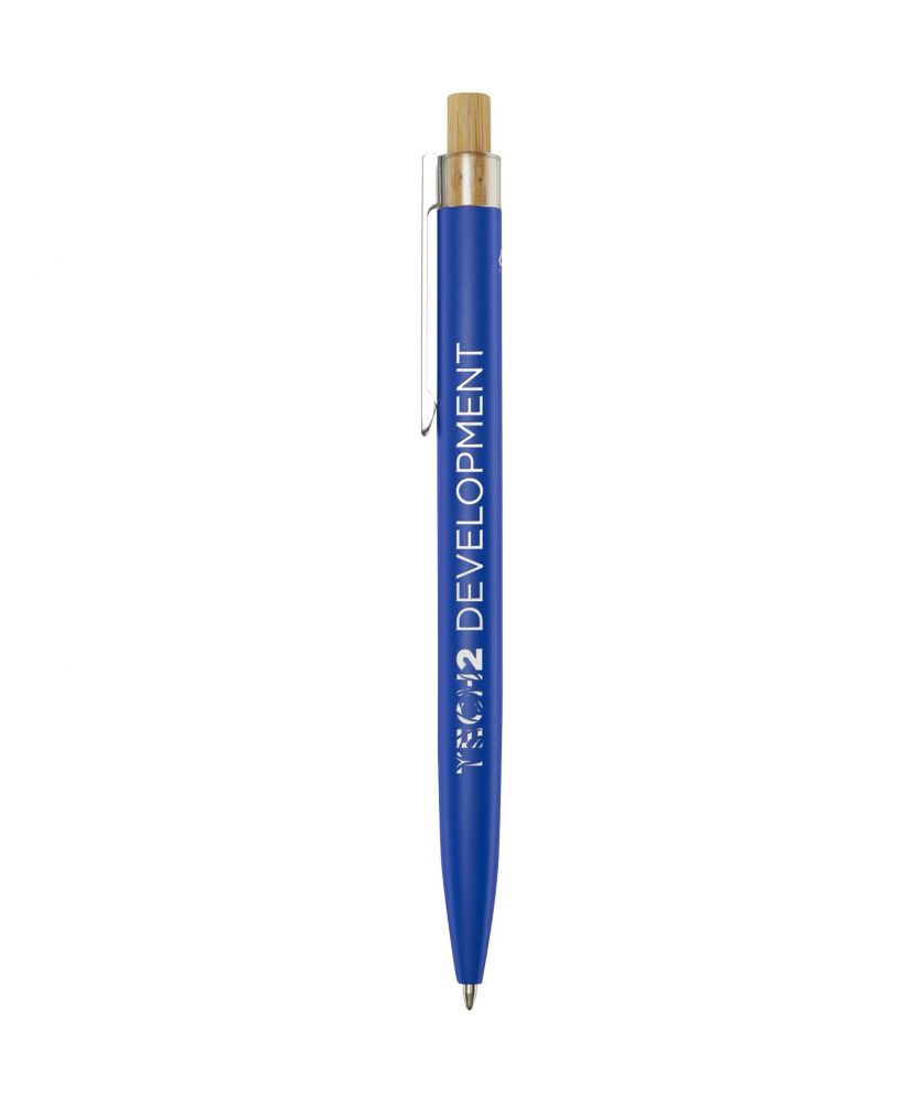 Stylo bille Nooshin en aluminium recyclé personnalisé (encre bleue)