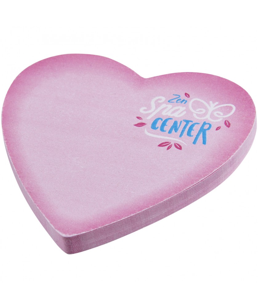 Blocs-Notes repositionnables - Post-its recyclés Sticky-Mate® en forme de cœur | PRINTECOM
