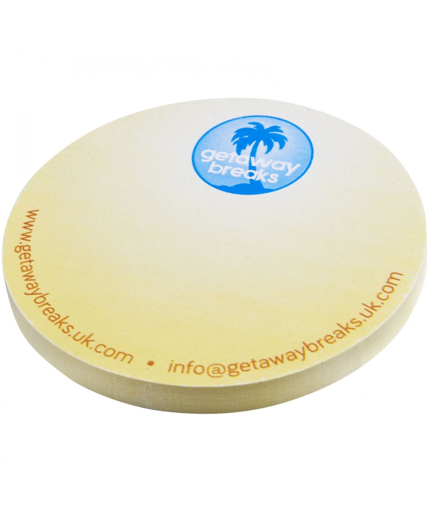 Blocs-Notes repositionnables - Post-its recyclés Sticky-Mate® en forme de cercle | PRINTECOM