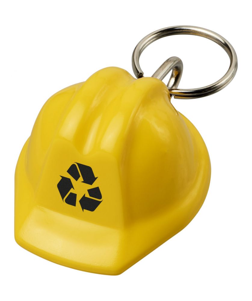 Porte-clés recyclé en forme de casque de chantier personnalisé Kolt Porte-clés publicitaire