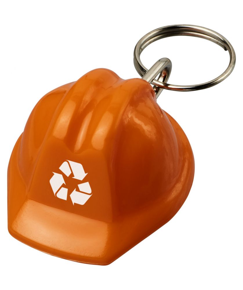 Porte-clés recyclé en forme de casque de chantier personnalisé Kolt Porte-clés publicitaire
