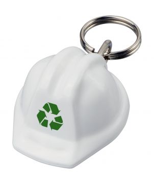 Porte-clés recyclé en forme de casque de chantier personnalisé Kolt