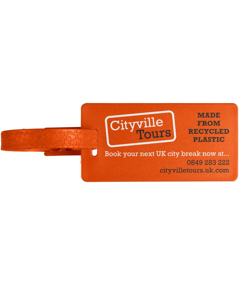 Étiquette à bagages recyclée personnalisée River Accessoires de Voyage publicitaire