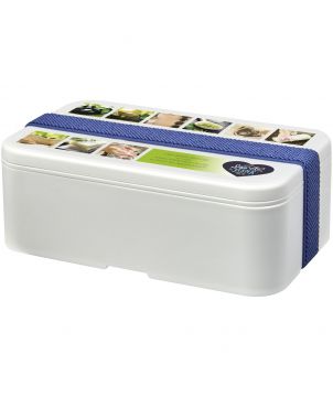 Boîte repas recyclée 700 ml un bloc personnalisée MIYO Renew Vaisselle publicitaire
