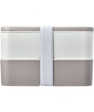 Boîte repas recyclée 700+700 ml deux blocs personnalisée MIYO Renew Vaisselle publicitaire