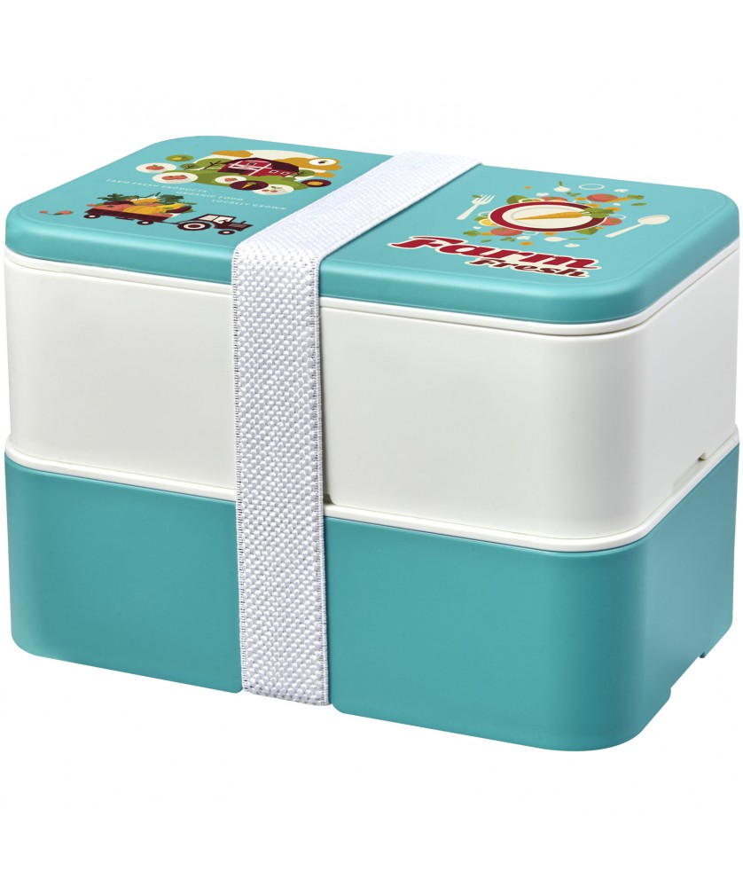 Vaisselle - Boite repas 700+700 ml MIYO Renew à deux blocs | PRINTECOM