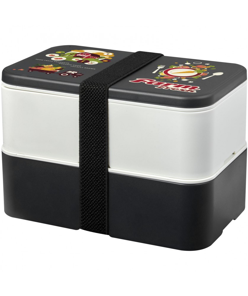 Vaisselle - Boite repas 700+700 ml MIYO Renew à deux blocs | PRINTECOM