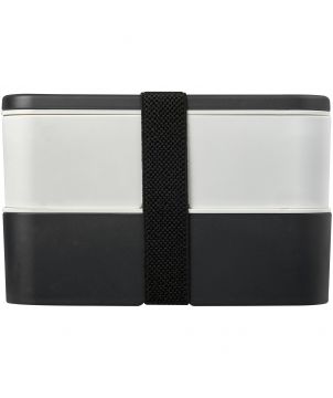 Boîte repas recyclée 700+700 ml deux blocs personnalisée MIYO Renew
