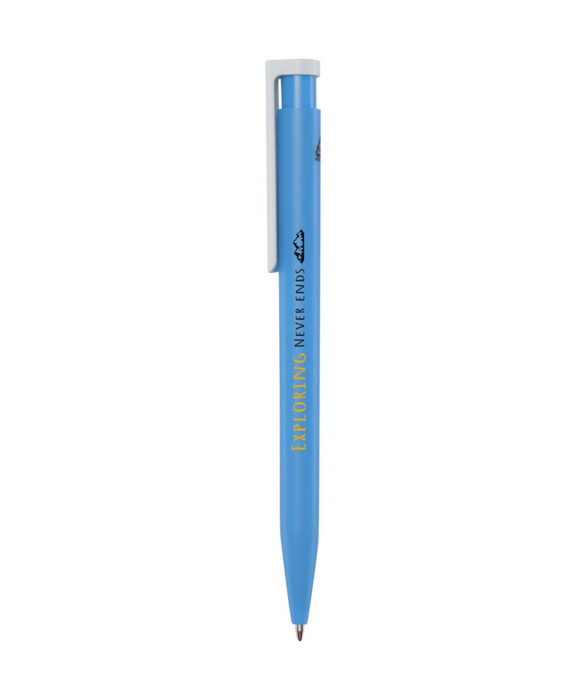 Stylo bille Unix en plastique recyclé personnalisé (encre bleue) Stylos publicitaire