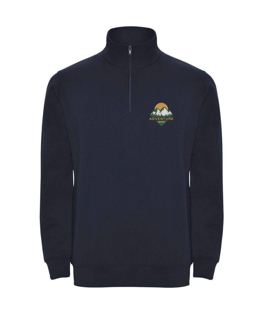 Textiles mode - Pull zippé Aneto avec fermeture quart de zip | PRINTECOM