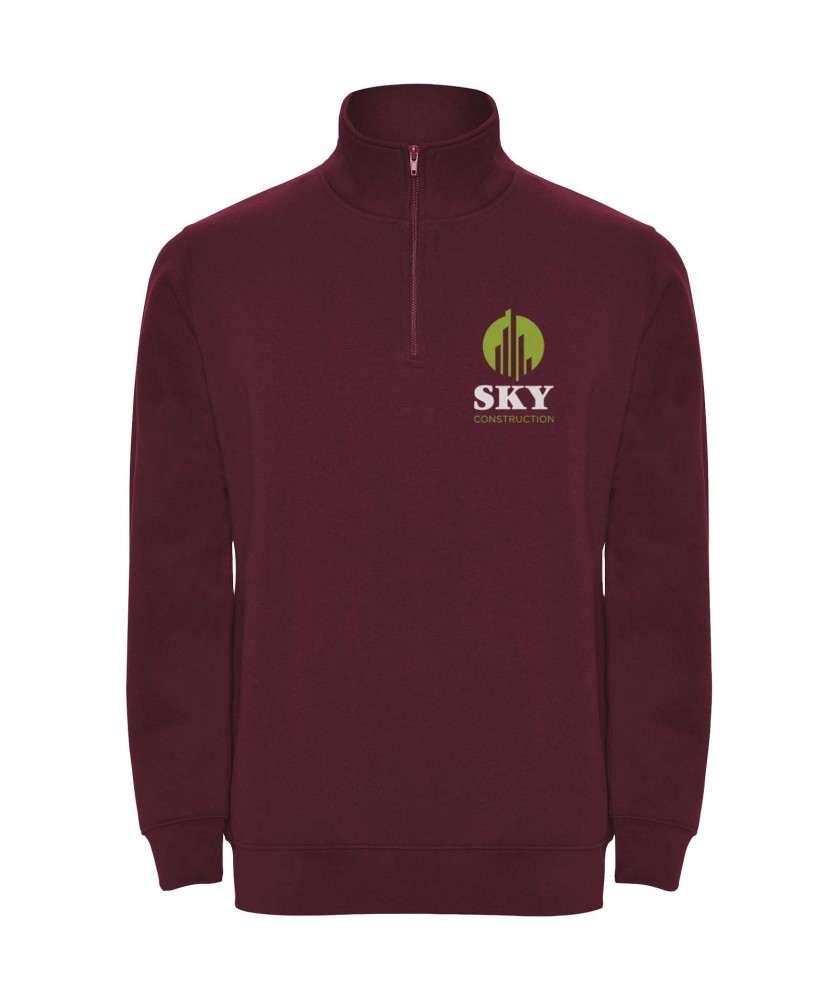 Textiles mode - Pull zippé Aneto avec fermeture quart de zip | PRINTECOM