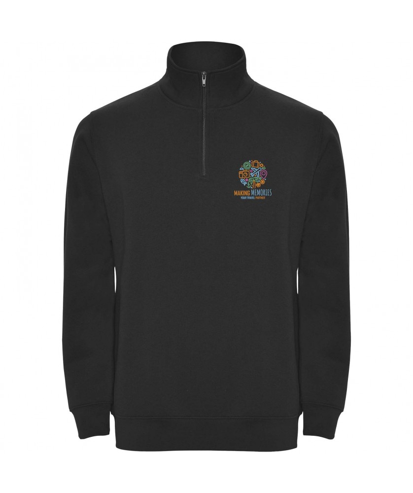Textiles mode - Pull zippé Aneto avec fermeture quart de zip | PRINTECOM