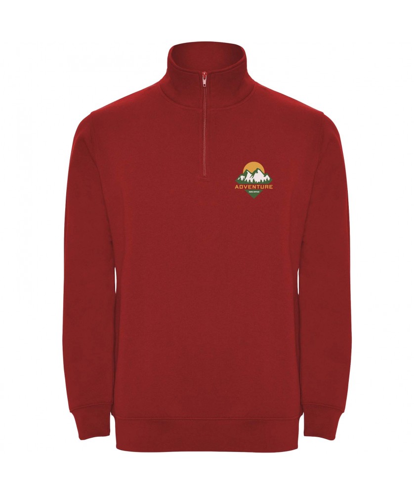 Textiles mode - Pull zippé Aneto avec fermeture quart de zip | PRINTECOM