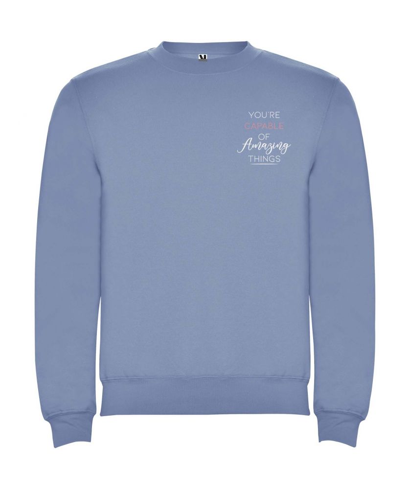 Pull unisexe personnalisé col rond Clasica