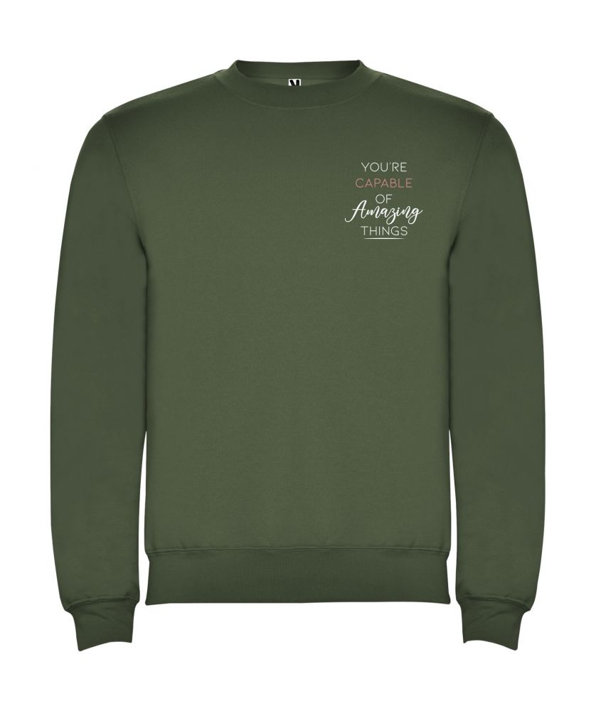 Pull unisexe personnalisé col rond Clasica