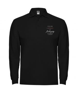 Polo homme personnalisé manches longues Estrella Textiles mode publicitaire