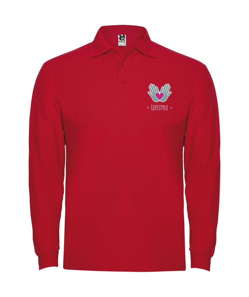 Polo homme personnalisé manches longues Estrella Textiles mode publicitaire