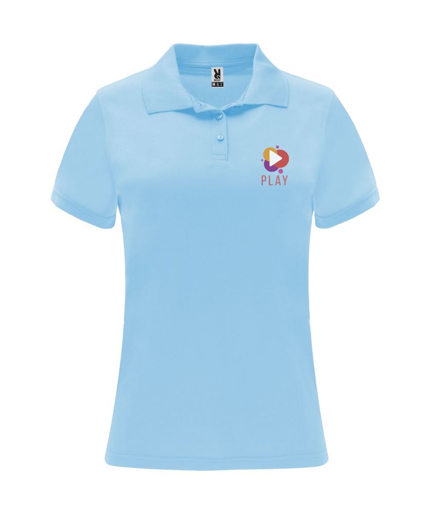 Polo sport femme personnalisé technique Monzha Textiles mode publicitaire