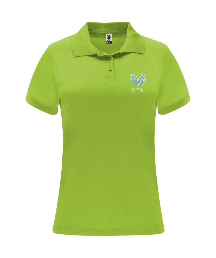 Polo sport femme personnalisé technique Monzha Textiles mode publicitaire