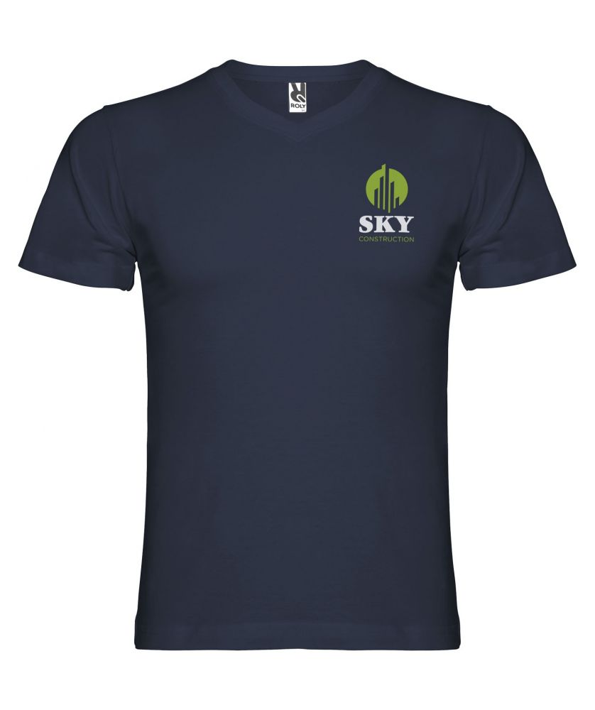 T-shirt homme personnalisé col V Samoyedo T-Shirts publicitaire