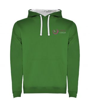 Sweat à capuche enfant personnalisé bicolore Urban Textiles mode publicitaire