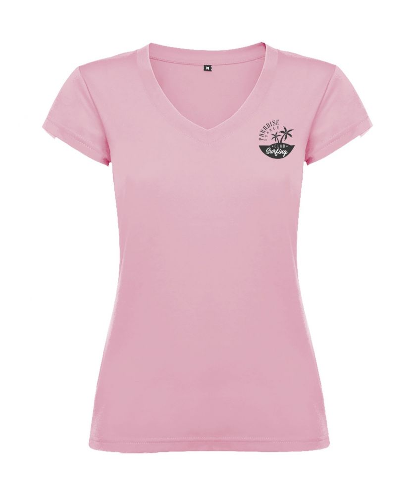 T-shirt femme personnalisé col V Victoria