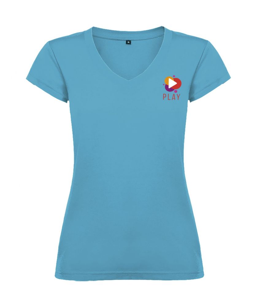 T-shirt femme personnalisé col V Victoria T-Shirts publicitaire