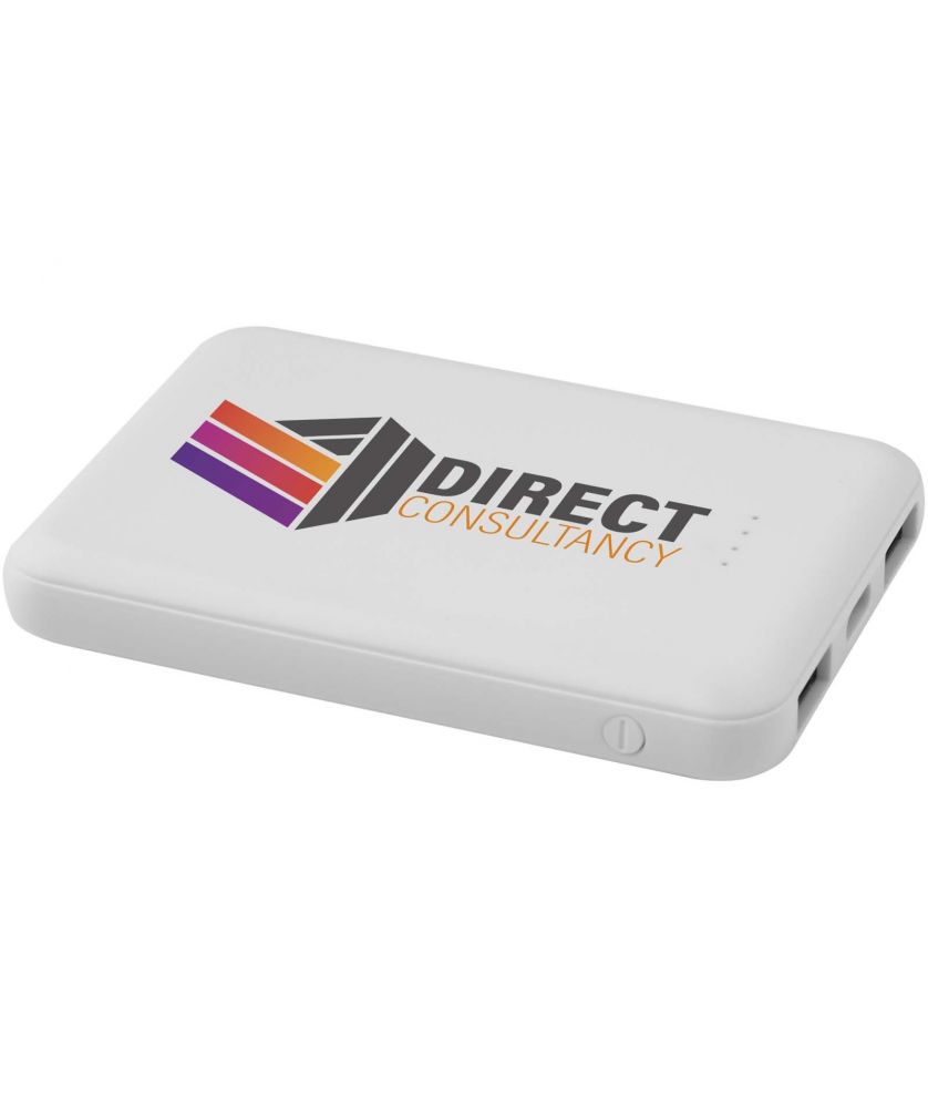 Batterie externe USB-C 5 000 mAh en plastique recyclé personnalisée Asama Chargeurs et Batteries publicitaire