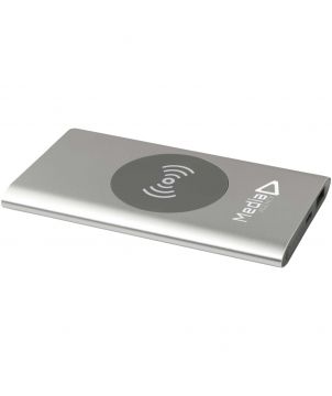 Batterie externe sans fil USB-C 4 000 mAh en aluminium recyclé personnalisée Juice Chargeurs et Batteries publicitaire
